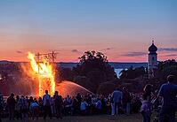 Johannisfeuer, Sonnwendfeuer in Bernried am Starnberger See, Upper Bavaria, Bavaria, Germany [IBR125030446]