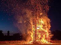 Johannisfeuer, Sonnwendfeuer in Bernried am Starnberger See, Upper Bavaria, Bavaria, Germany [IBR125030448]