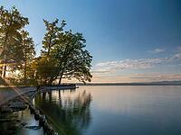 Lake Starnberg in morning light, Tutzing, Bavaria, Germany [IBR125030476]
