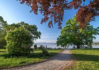 Bleicherpark am Starnberger See in morning light, Tutzing, Bavaria, Germany [IBR125030478]