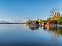Lake Starnberg in morning light, Tutzing, Bavaria, Germany [IBR125030489]
