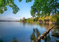 Lake Starnberg in morning light, Tutzing, Bavaria, Germany [IBR125030492]