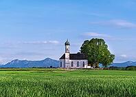 Kirche St. Andrä bei Etting, Blaues Land, Upper Bavaria, Bavaria, Germany [IBR125030505]