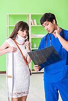 Female patient visiting male doctor in medical concept [IBR125062176]