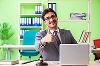 Young handsome lawyer working in the office [IBR125062254]