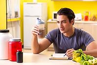 Young man in healthy eating concept [IBR125075767]