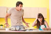 Young family struggling with personal finance [IBR125075769]