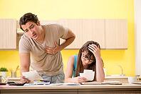 Young family struggling with personal finance [IBR125075771]