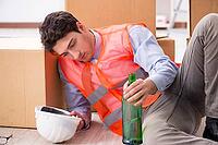 Delivery man drunk at work [IBR125094362]