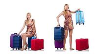 Woman preparing for travel on summer vacation [IBR125094412]