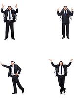 Arab businessman in suit isolated on white [IBR125117987]