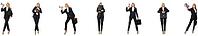 Businesswoman with megaphone and briefcase [IBR125117988]