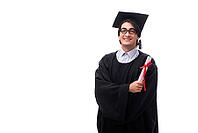 Young handsome man graduating from university [IBR125117994]