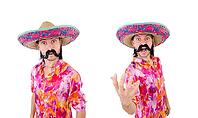 Funny mexican with sombrero hat [IBR125141739]