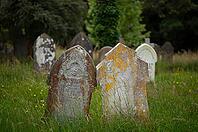 Weathered graves, headstones, municipal cemetery, Falmouth, Cornwall, England, Great Britain, Great Britain [IBR125163351]