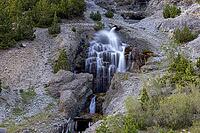Waterfall, Cava a Imbuto picnic area, Lake San Giacomo di Fraele, Cancano area, Valdidentro, Sondrio, Italy [IBR125163383]