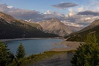 Sunset on Lake Cancano with Monte Solena and Monte Braulio, Valdidentro, Sondrio, Italy [IBR125163387]