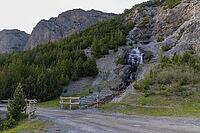 Waterfall, Cava a Imbuto picnic area, Lake San Giacomo di Fraele, Cancano area, Valdidentro, Sondrio, Italy [IBR125163397]