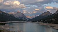 Sunset on Lake Cancano with Monte Solena and Monte Braulio, Valdidentro, Sondrio, Italy [IBR125163399]