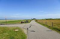 Trails on the Norddorfer Marsch, Amrum, North Frisian Island, North Frisia, Schleswig-Holstein, Germany [IBR125177934]