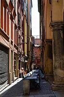 Chair, table, Via De Musei, Bologna, Emilia-Romagna, Italy [IBR125177940]
