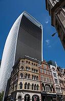 Historic building, behind skyscraper 20 Fenchurch Street, designed by Uruguayan architect Rafael Viñoly, on the top floor there is an observation deck with the Sky Gardens, London, England, Great Britain, Great Britain [IBR125177950]