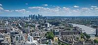 View of London, the Thames and the Canary Wharf financial center from 20 Fenchurch Street, London, England, Great Britain [IBR125177952]