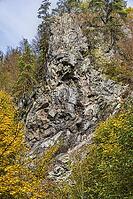 Bizarre rocks made of hard, volcanic rock at the Steinach Gorge [IBR125180321]