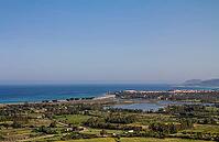 View of the Thyrrenian Sea from Castello della Fava towards San Giovanni with the Longu and Tundu wetlands [IBR125180362]