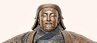 Genghis Khan, Dschingis Khan, or Chinggis Khan, born Temüjin, Temüdschin or Temüüdschin, c. 1162 – 1227, also known as Chinggis Khan, founder and first khan of the Mongol Empire, digitally edited based on a monument to Genghis Khan in Ulaanbaator, Mongoli [IBR125183178]