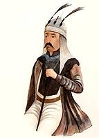 Genghis Khan, Dschingis Khan, or Chinggis Khan, born Temüjin, Temüdschin or Temüüdschin, c. 1162 – 1227, also known as Chinggis Khan, founder and first khan of the Mongol Empire, digitally edited based on a historical illustration of a 1278 portrait taken [IBR125183179]