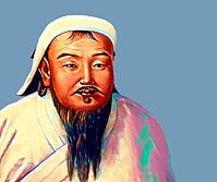 Genghis Khan, Dschingis Khan, or Chinggis Khan, born Temüjin, Temüdschin or Temüüdschin, c. 1162 – 1227, also known as Chinggis Khan, founder and first khan of the Mongol Empire, digitally edited based on a historical illustration of a 1278 portrait taken [IBR125183205]