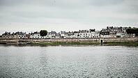 Blois, Loire and houses on Quai Amédée Contant [IBR125185850]