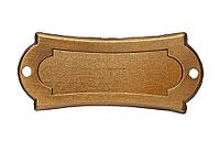 Vintage brass name plate over white, clipping path, space for your text [IBR125188167]