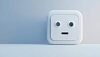 Template For Electronic Stores: Customize Your Website With An Electric Plug And Socket Design Ideal For Electronics Businesses. Perfect For Website Creation, AI generated [IBR125195691]