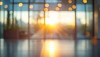 Elegant Blur Of Light In A Modern Office Interior Featuring Panoramic Windows And Stunning Illumination. Void Of Any Occupants, AI generated [IBR125195714]