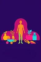 Nutrigenomics concept illustration, AI generated [IBR125195716]