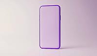Elegant Purple Smartphone Mockup Featuring A White Screen, Displaying A Purple Mobile Phone On A White Background. Stylish Tech Device, AI generated [IBR125195717]