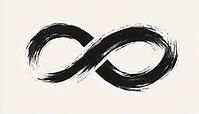 Eternal Emblem Of Limitlessness: Black Mobius Ribbon Silhouette With Modern Grunge Brush. Endless Cycle Of Life Graphic Element For Card, Logo, Tattoo, AI generated [IBR125195757]