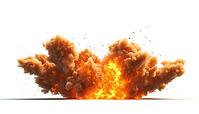 Intense Energy Release: Powerful Explosion With Bright Orange Flames And Thick Smoke On Black Background Showcasing Heat Effect, AI generated [IBR125195765]