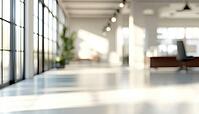 Blurred Abstract Interior Of An Office With Defocused Background - A Creative And Unfocused Perspective Of An Office Setting, AI generated [IBR125195768]
