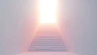 Ascend To The Radiant Glow: A Staircase That Leads To A Brilliant Beam Of Light At The Top. A Mesmerizing Sight, AI generated [IBR125195769]