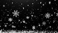 Snow Falling On Black: A Winter Scene With Real Snowflakes In Tranquil Weather, Creating A Beautiful Natural Pattern. Ideal For Post-Production, AI generated [IBR125195774]
