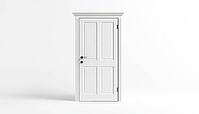 White Metal Door In A Studio Setting With A White Background. A Photograph Of A White Metal Door On A White Surface, AI generated [IBR125200667]