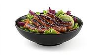 Japanese Food: Smoked Eel Salad With Unagi Sauce - A Delectable Dish Bursting With Savory Flavors From The Sea, AI generated [IBR125200709]