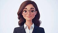Young Female Lawyer Or Attorney Working In Office, Smiling And Making Eye Contact With The Camera In A Portrait, AI generated [IBR125200716]
