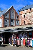 Clothing market near market halls, Riga, Latvia [IBR125203150]