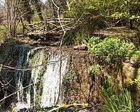 Waterfall in Botanic garden in Saints Constantine and Helena resort, Bulgaria [IBR125203177]