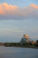 New National Library seen from Vansube Bridge, Vansu Tilts across Daugava, Riga, Latvia [IBR125203186]