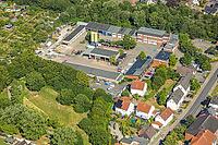 Aerial view, Bergkamen construction depot, Bergkamen Einheit Mitte fire department, construction yard, Bergkamen, Ruhr area, North Rhine-Westphalia, Germany, birds-eyes view, aerial photography, aerial photography, overview, overview, bird's eye view, inf [IBR113322295]